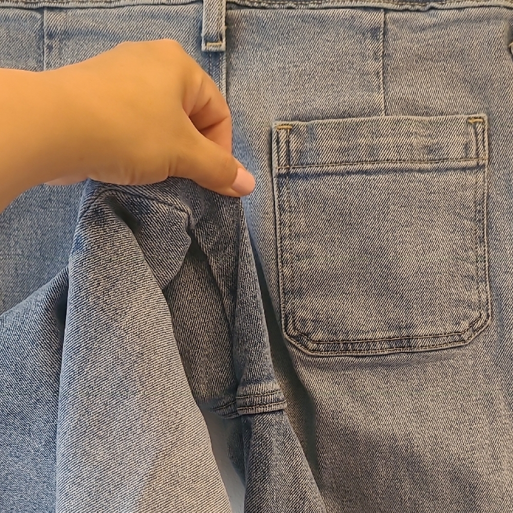 Old Navy Medium Blue Wide Leg Jeans - Picture 9 of 12